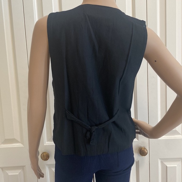 Agapo Collections Beaded Vest Womens Size Small. Tie on back. So pretty. - Picture 6 of 11